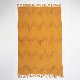 Mustard Yellow Organic Cotton Solid Throw Blanket