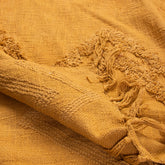 Mustard Yellow Organic Cotton Solid Throw Blanket