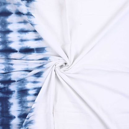 Natural Blue Tie Dye Shibori Fabric