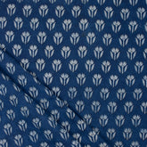 Natural Dyed Indigo Booti Floral Organic Cotton Fabric