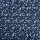 Natural Dyed Paisley Printed Cotton Indigo Fabric For Dress