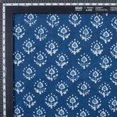Natural Indigo Dye Booti Floral Print Pure Cotton Fabric
