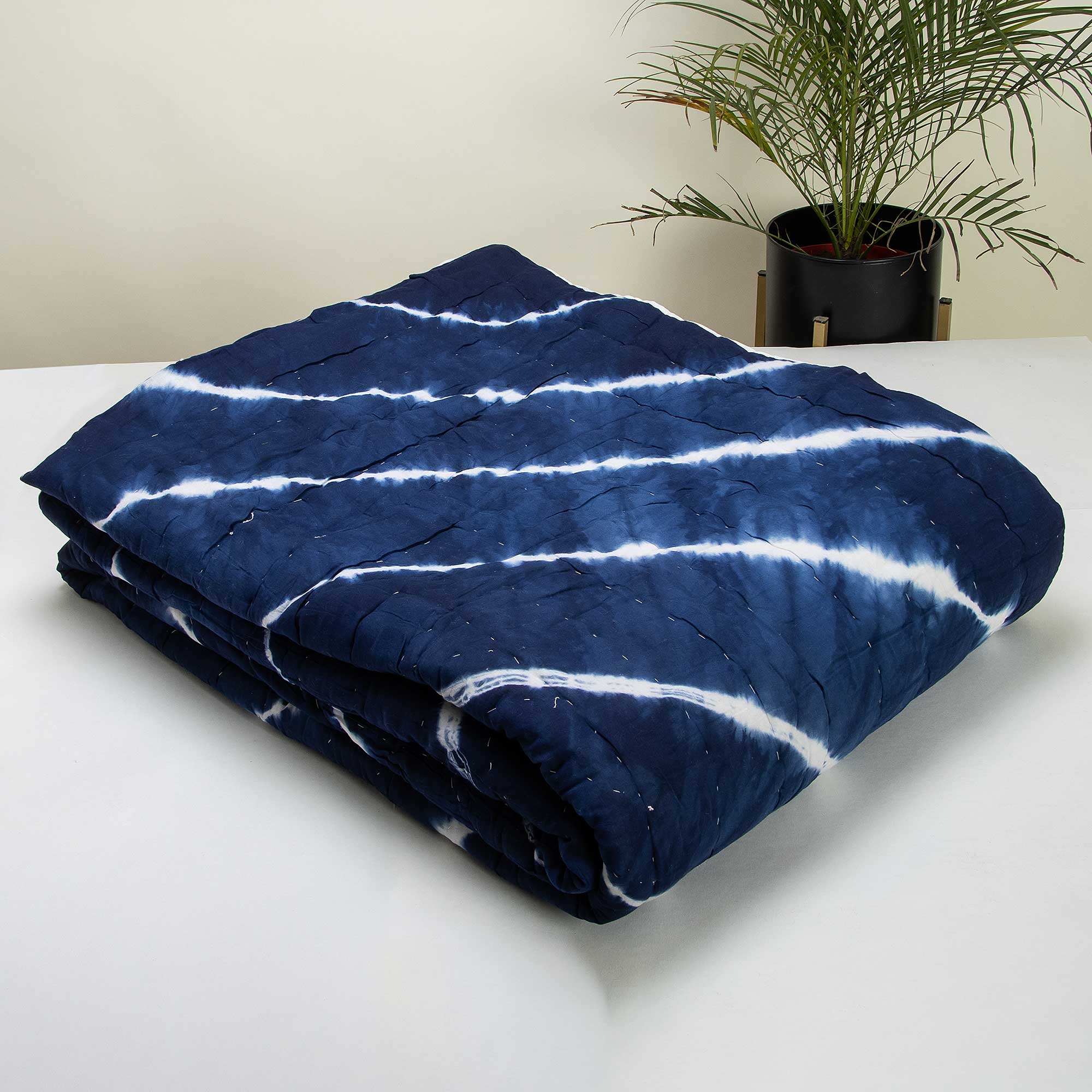 Natural Tie Dye Pure Cotton Indian Jaipuri Razai Quilts