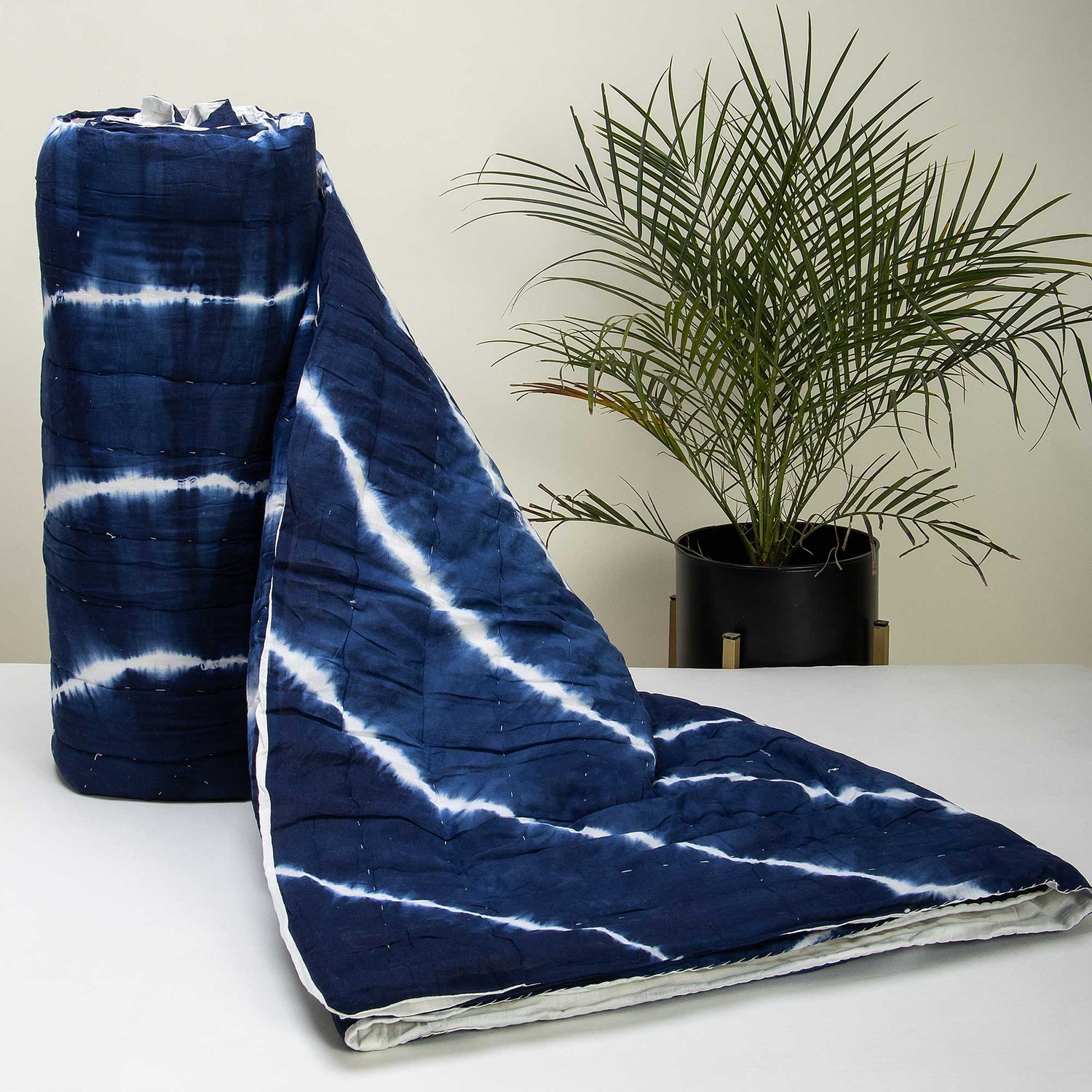 Natural Tie Dye Pure Cotton Indian Jaipuri Razai Quilts