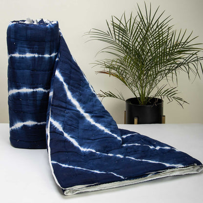 Natural Tie Dye Pure Cotton Indian Jaipuri Razai Quilts