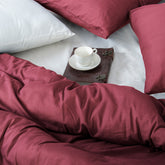 Natural Vegetable Dyed Indian Solid Dark Pink Duvet Cover