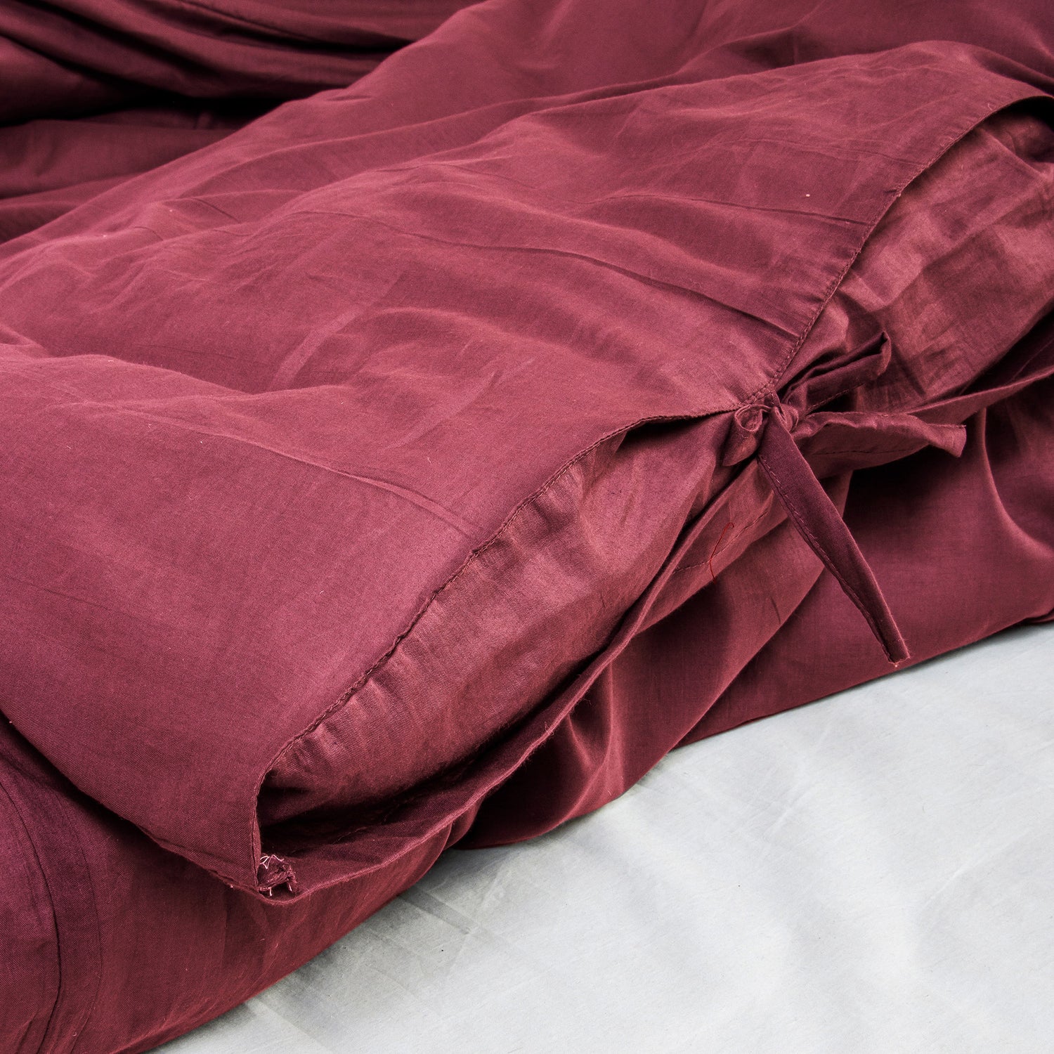 Natural Vegetable Dyed Indian Solid Dark Pink Duvet Cover