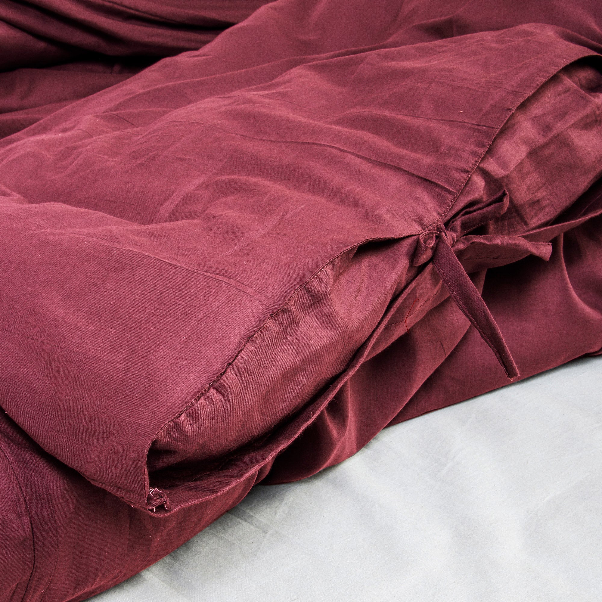Natural Vegetable Dyed Indian Solid Dark Pink Duvet Cover
