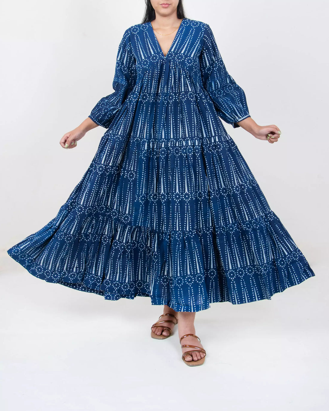 and maxi dresses india Jasmine | Maxi Dress | Sea Mist Green Floral - Boho Billow Sleeve Gauze Cotton