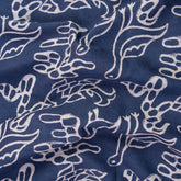New Animal Natural Indigo Blue Dyed Hand Block Print Cotton Fabric