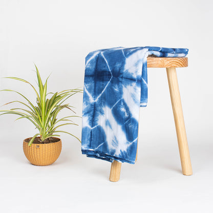 New Green Striped Indian Tie Dye Shibori Fabric