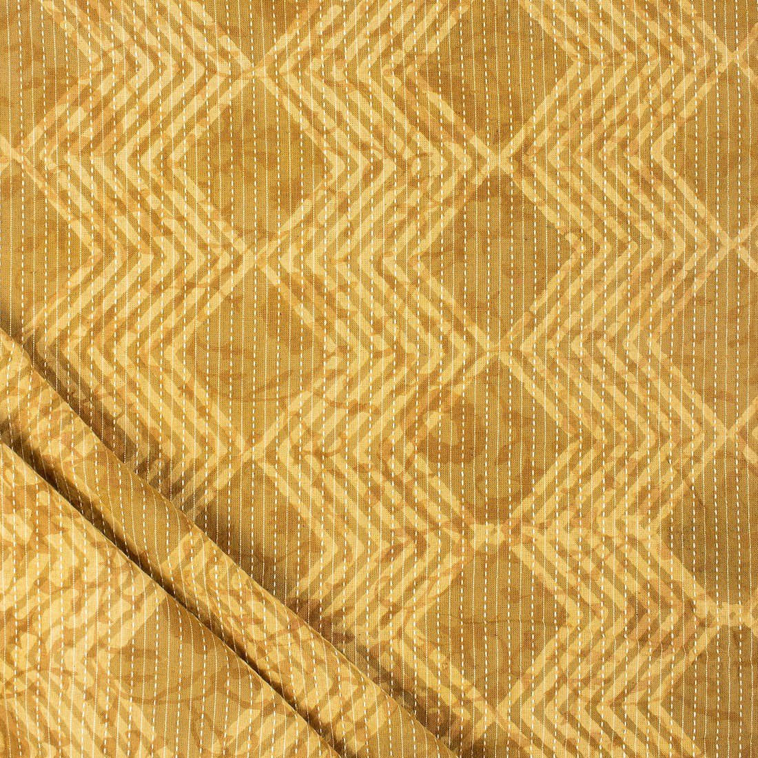   New Pure Cotton Dabu Hand Block Printed Kantha Fabric