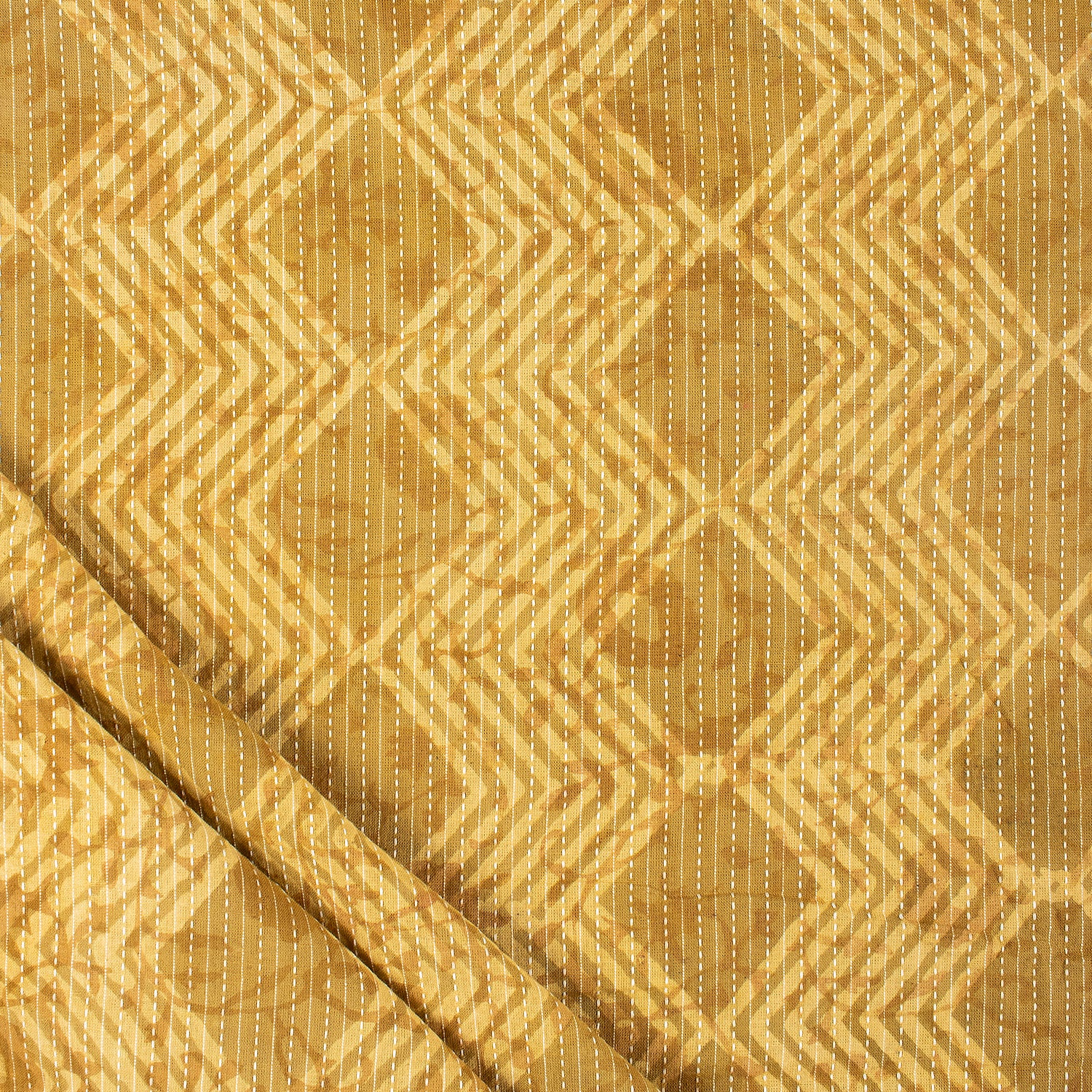   New Pure Cotton Dabu Hand Block Printed Kantha Fabric