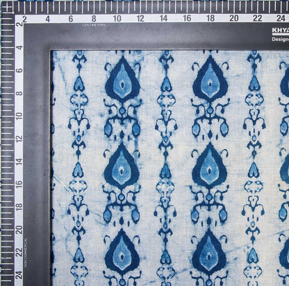 Newly Blue Leaf Indian Hand Block Print Cotton Fabric