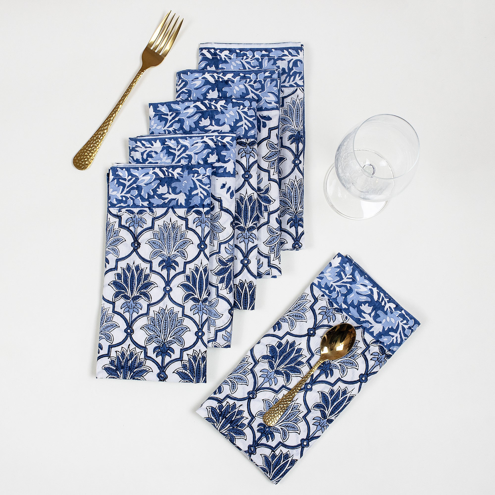 Newly Hand Block Printed Pure Cotton Napkin Cloth