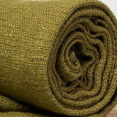 `Olive Green Handcrafted Farmhouse Cotton Solid Throw