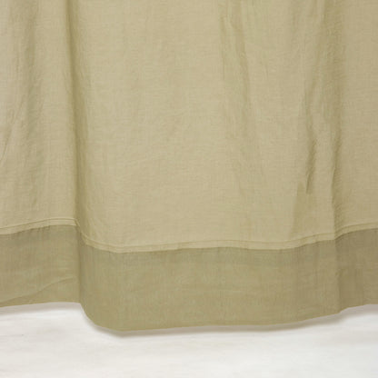 Olive Green Indian Natural Dyed Cotton Curtain