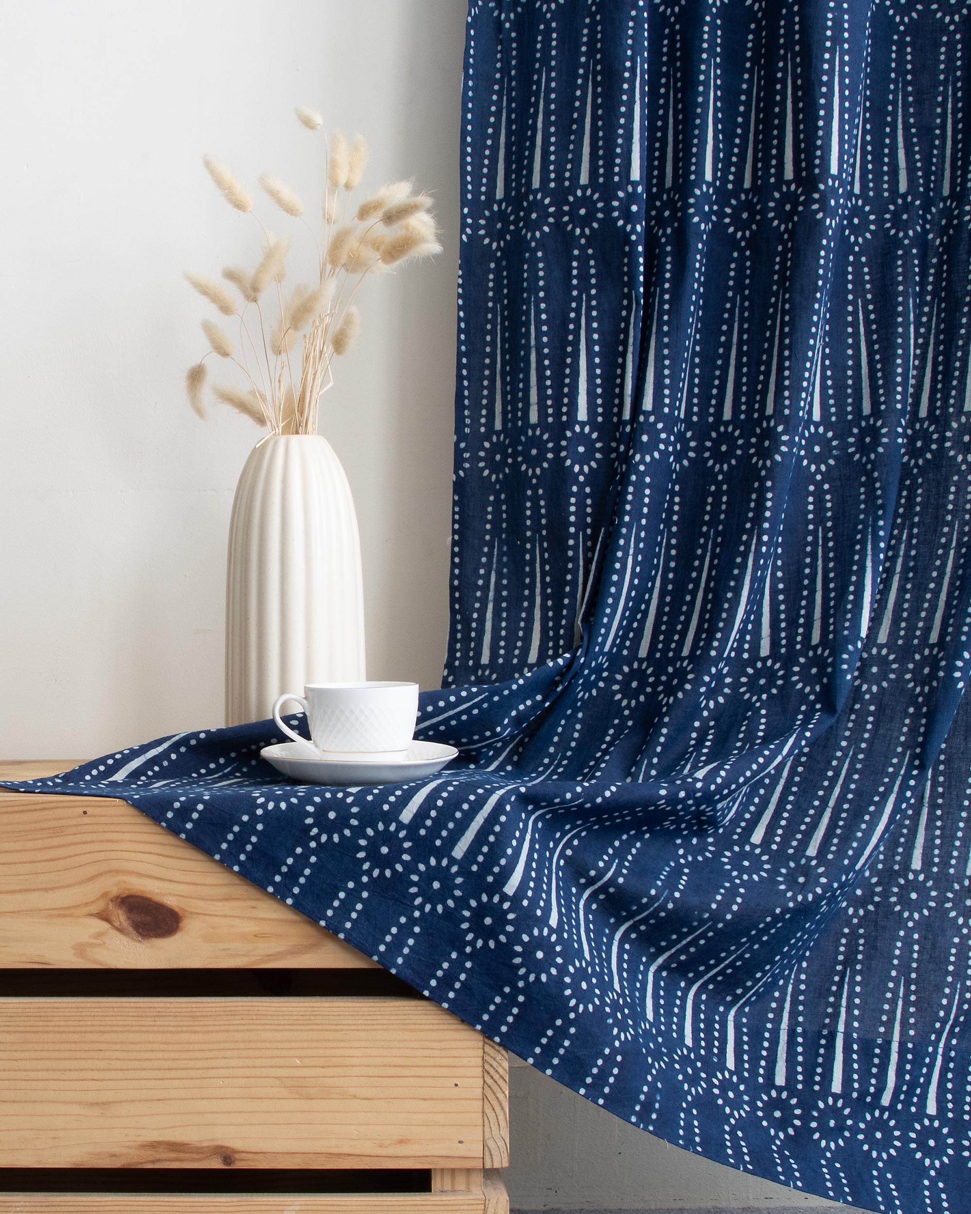 Online Indian Premium Block Printed Cotton Curtain
