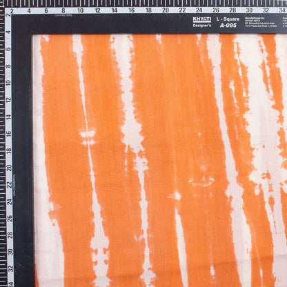 Orange Handmade Tie Dye Shibori Fabric