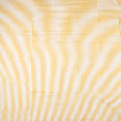 Orange Striped Hand Block Print Fabric