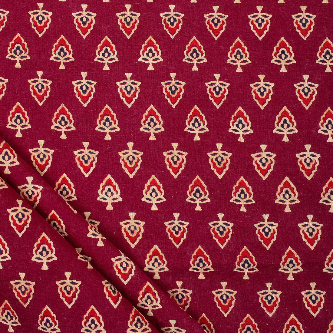 Organic Cotton Ajrakh Printed Fabric