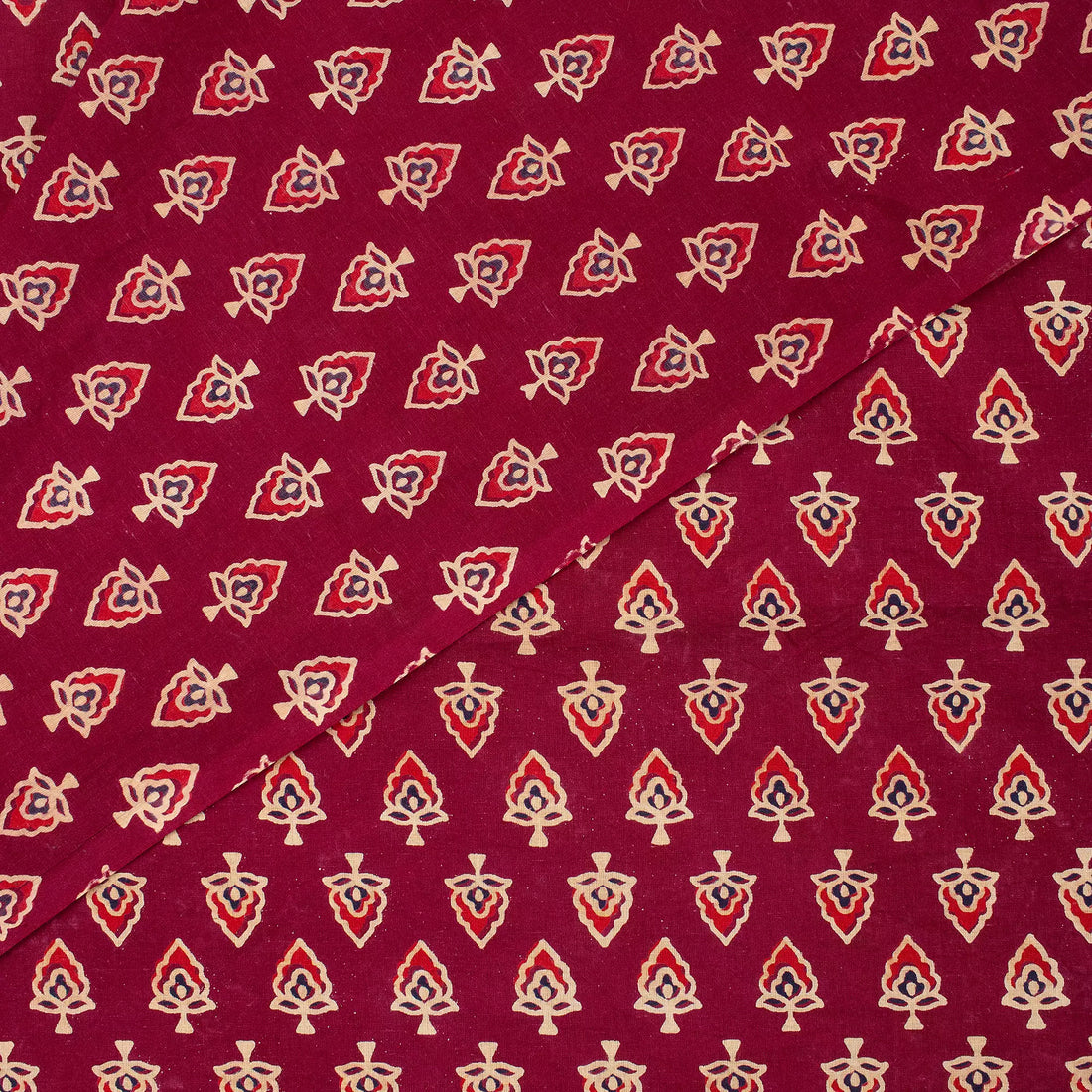 Organic Cotton Ajrakh Printed Fabric