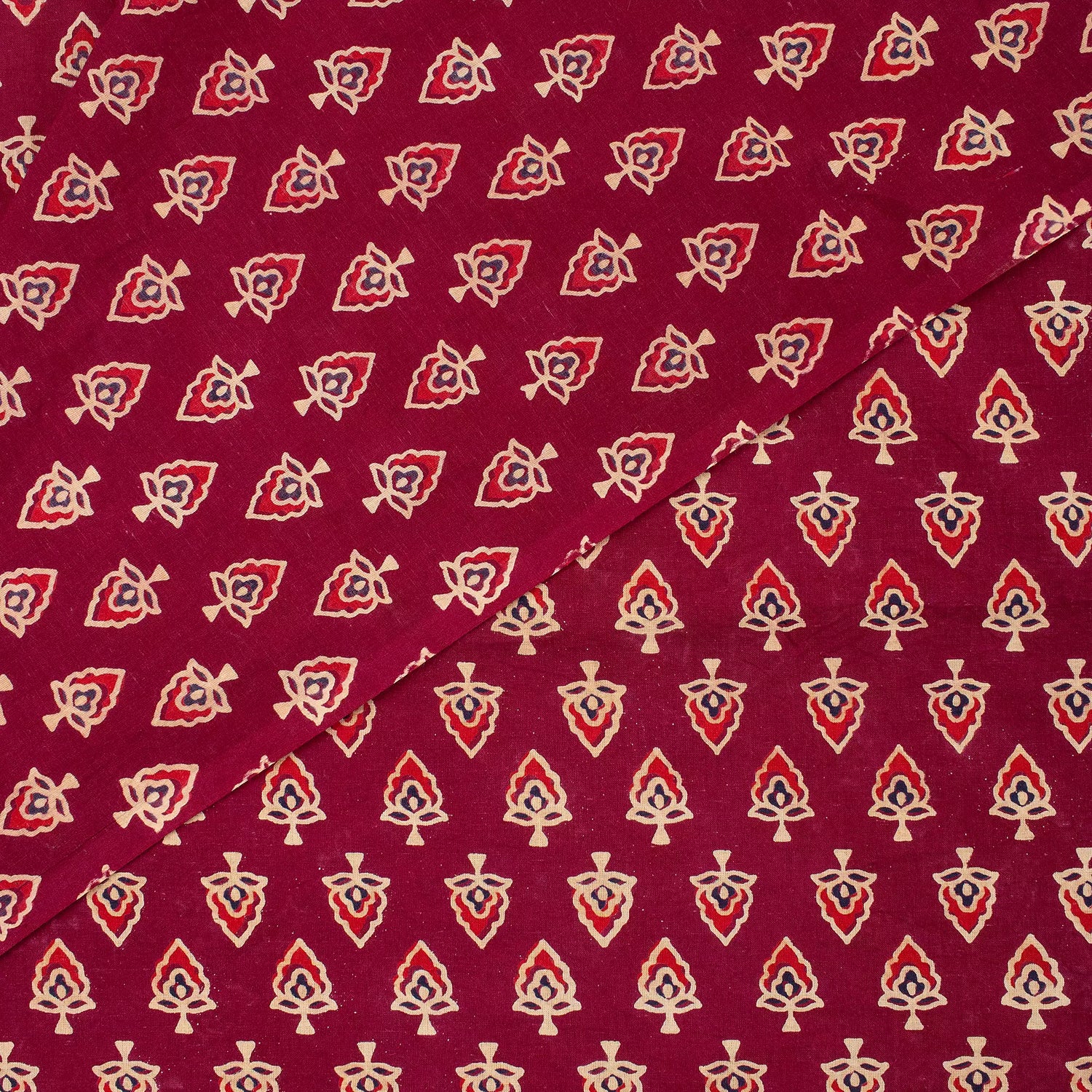 Organic Cotton Ajrakh Printed Fabric