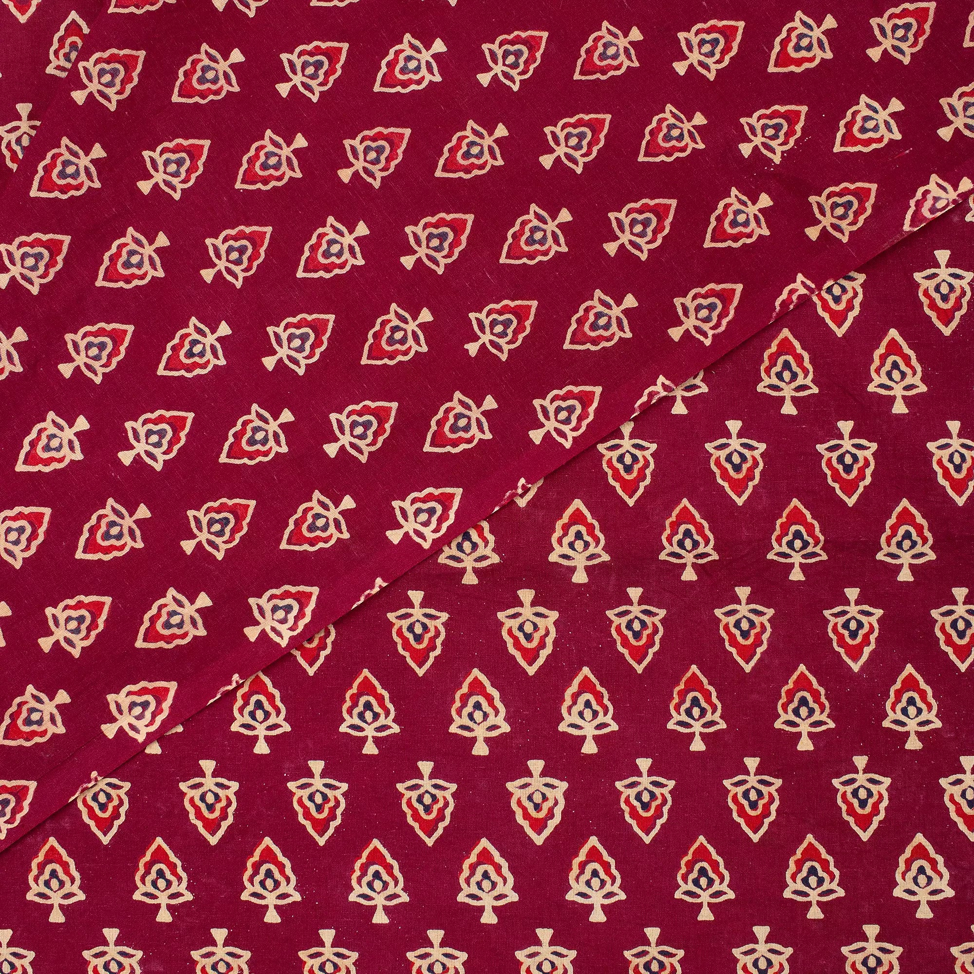 Organic Cotton Ajrakh Printed Fabric