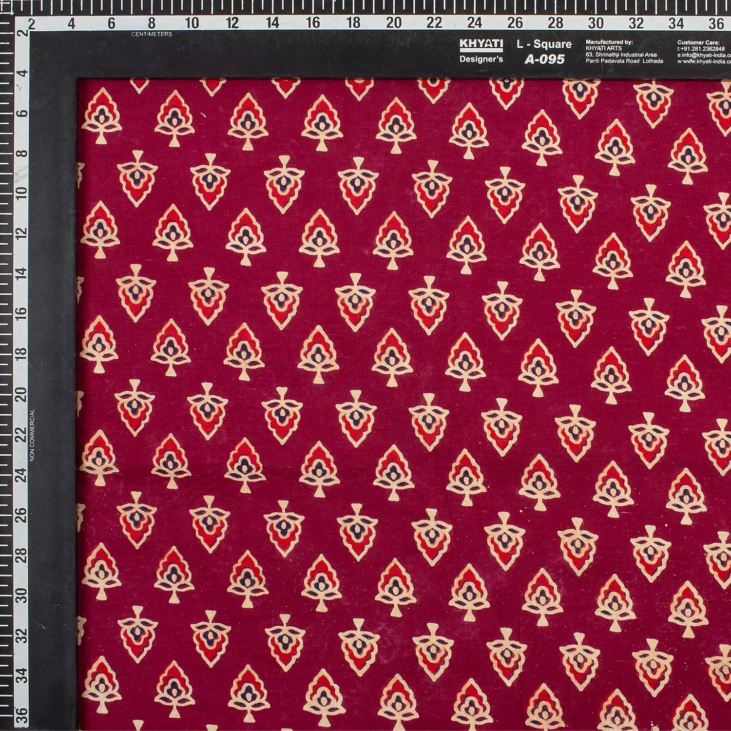 Organic Cotton Ajrakh Printed Fabric