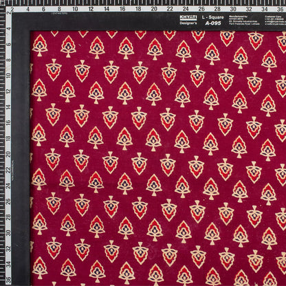 Organic Cotton Ajrakh Printed Fabric