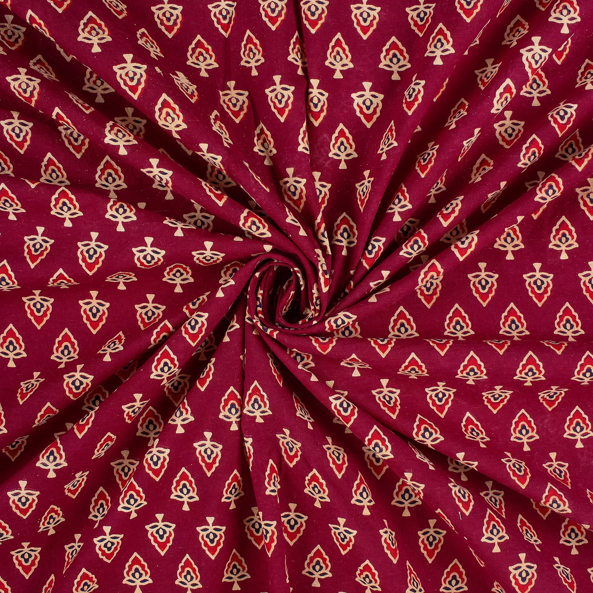 Organic Cotton Ajrakh Printed Fabric