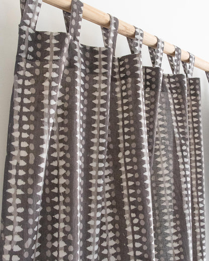Organic Cotton Block Printed Curtains Set in India