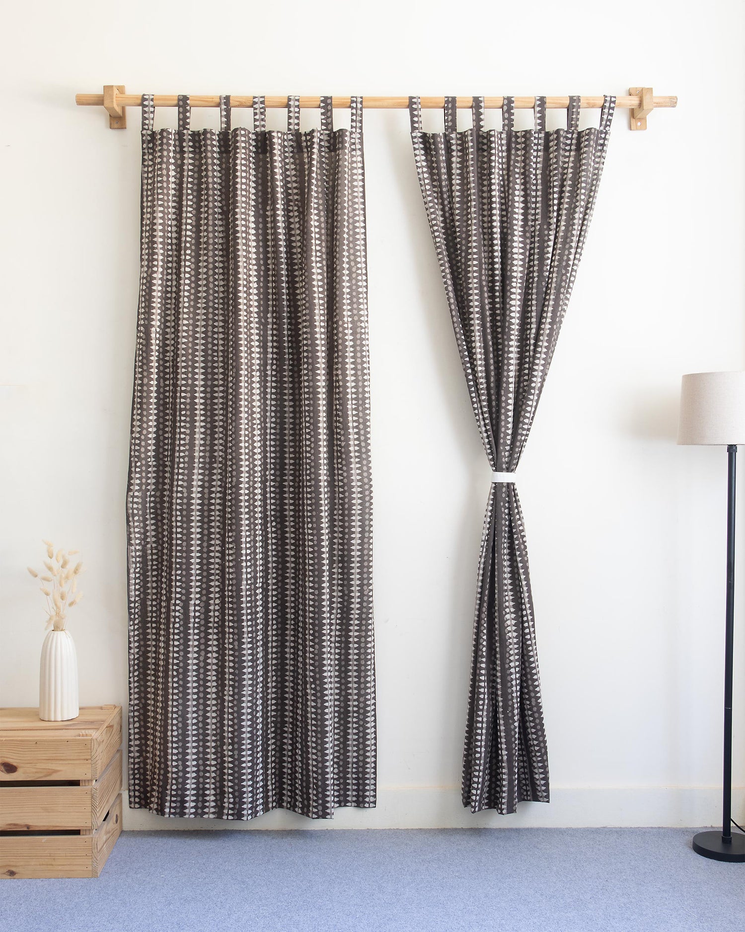 Organic Cotton Block Printed Curtains Set in India