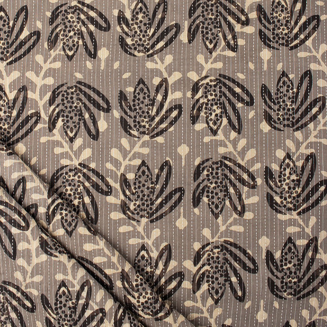 Organic Cotton Dabu Hand Block Printed Kantha Fabric