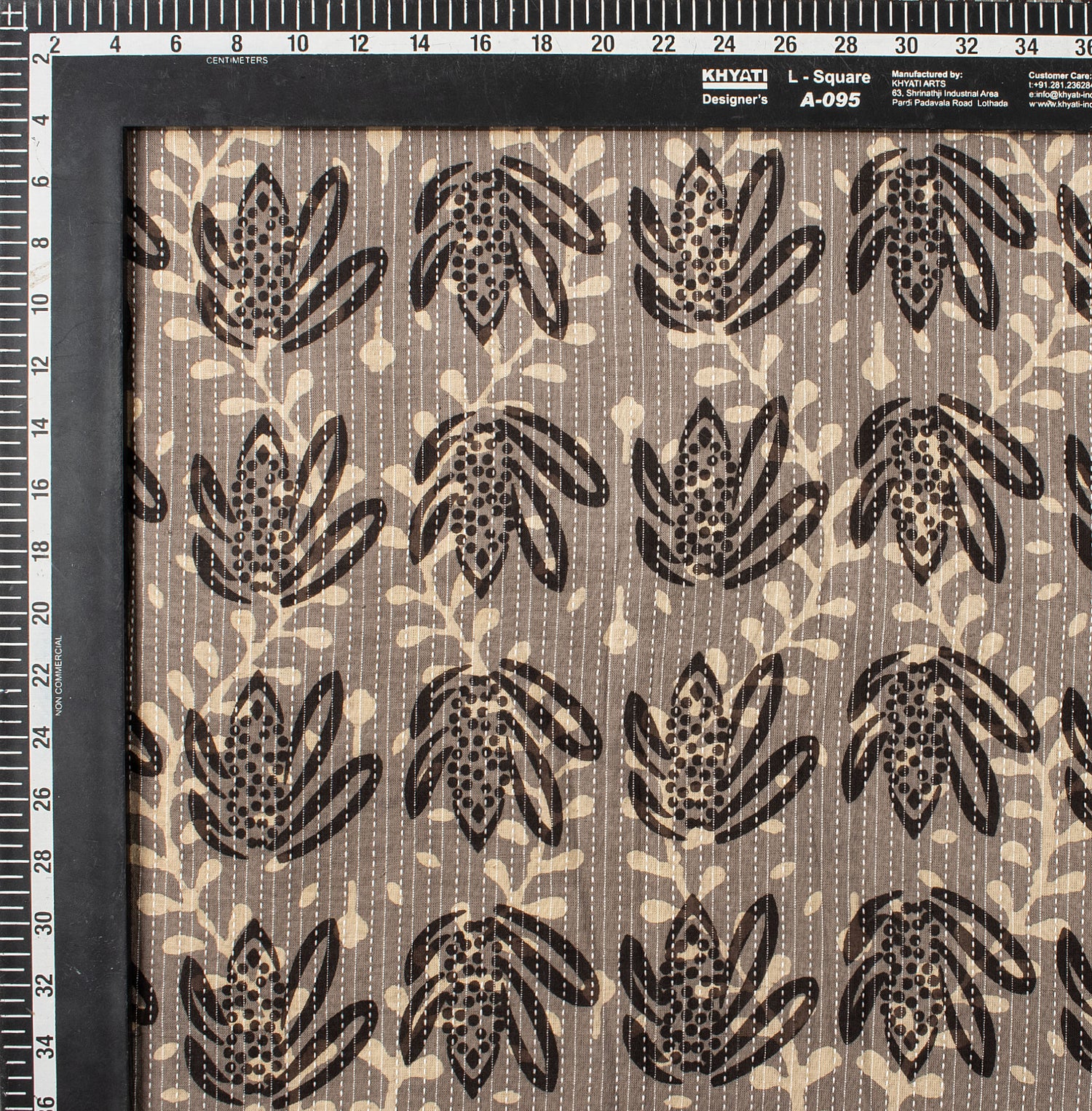 Organic Cotton Dabu Hand Block Printed Kantha Fabric