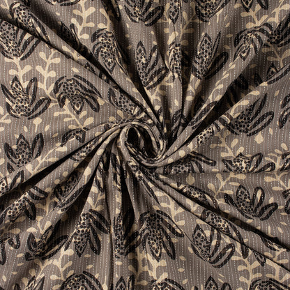 Organic Cotton Dabu Hand Block Printed Kantha Fabric