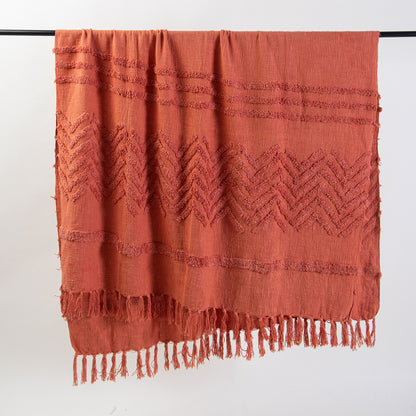 Organic Cotton Solid Christmas Throw Blanket