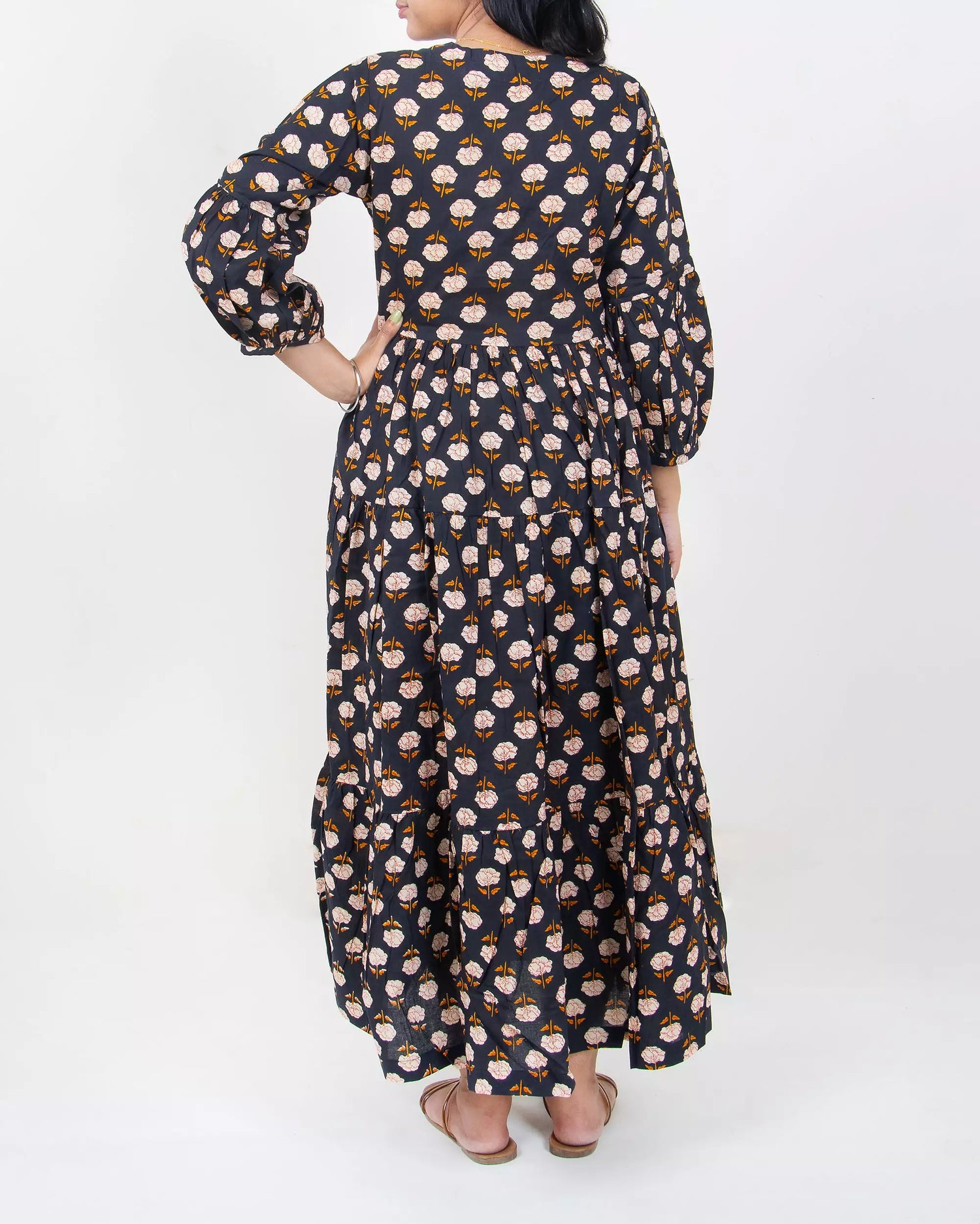 Organic Cotton Hand Block Printed Summer Maxi Dresses