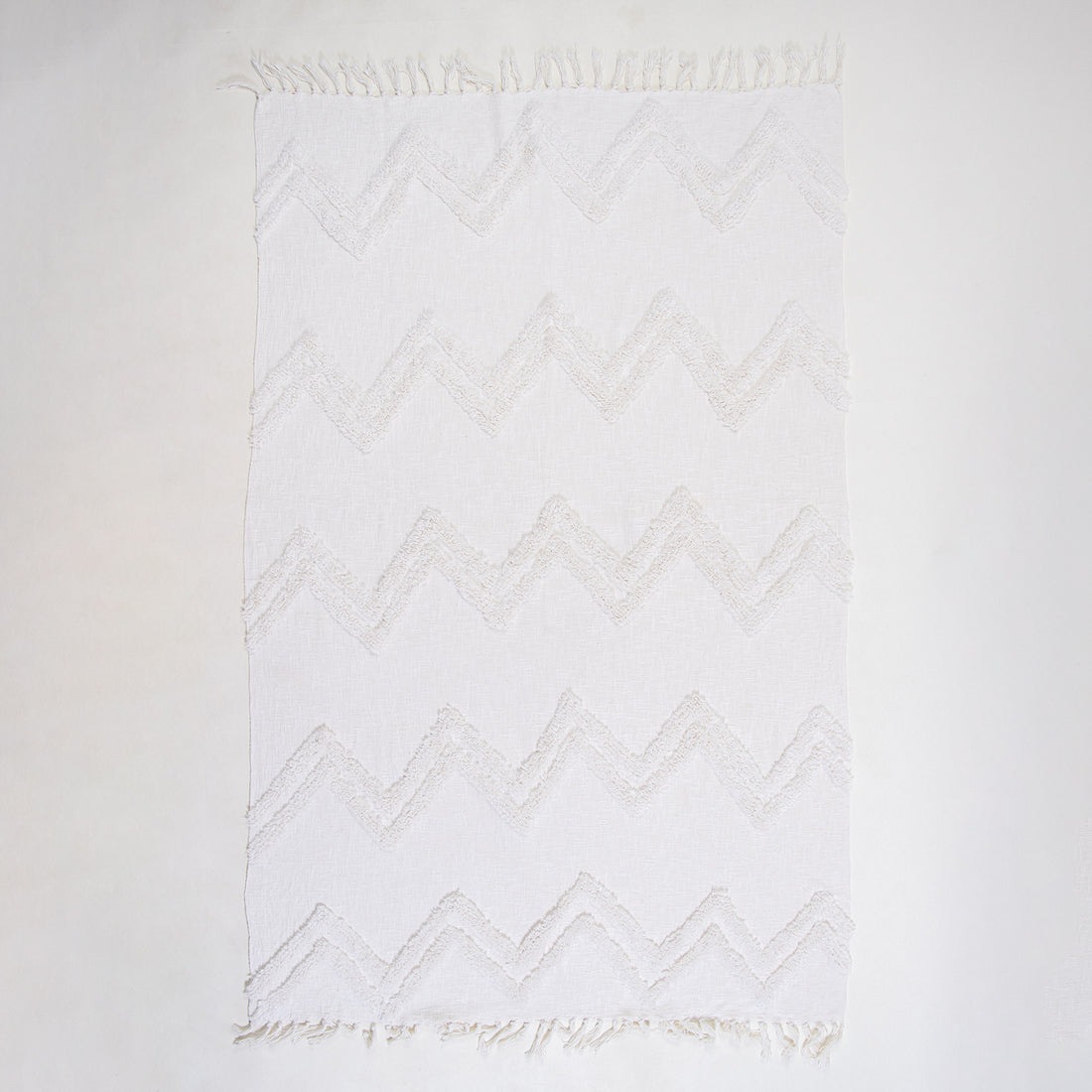 Organic Cotton White Solid Throw Blankets