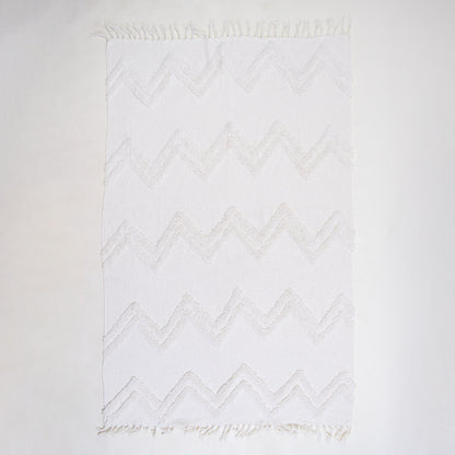 Organic Cotton White Solid Throw Blankets