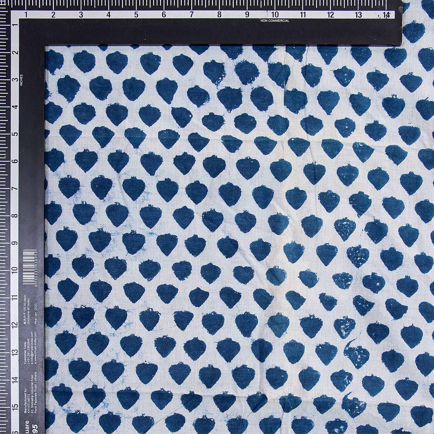 Organic Natural Cotton Fabric Geometrical Print