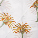 Organic Natural Cotton Palm Printed Fabric