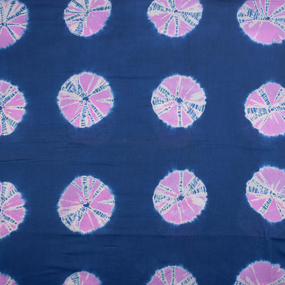 Organic Pink Polkas Dots Tie Dye Shibori Fabric