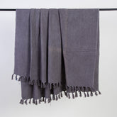 Organic Solid Purple Hand Dyed Throw Blankets