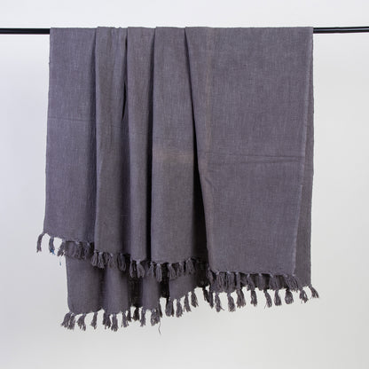 Organic Solid Purple Hand Dyed Throw Blankets