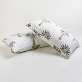 Palm Print Handmade Bed Pillow Covers