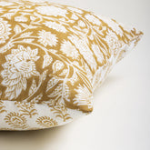 Yellow Flower Print Cotton Pillow Covers