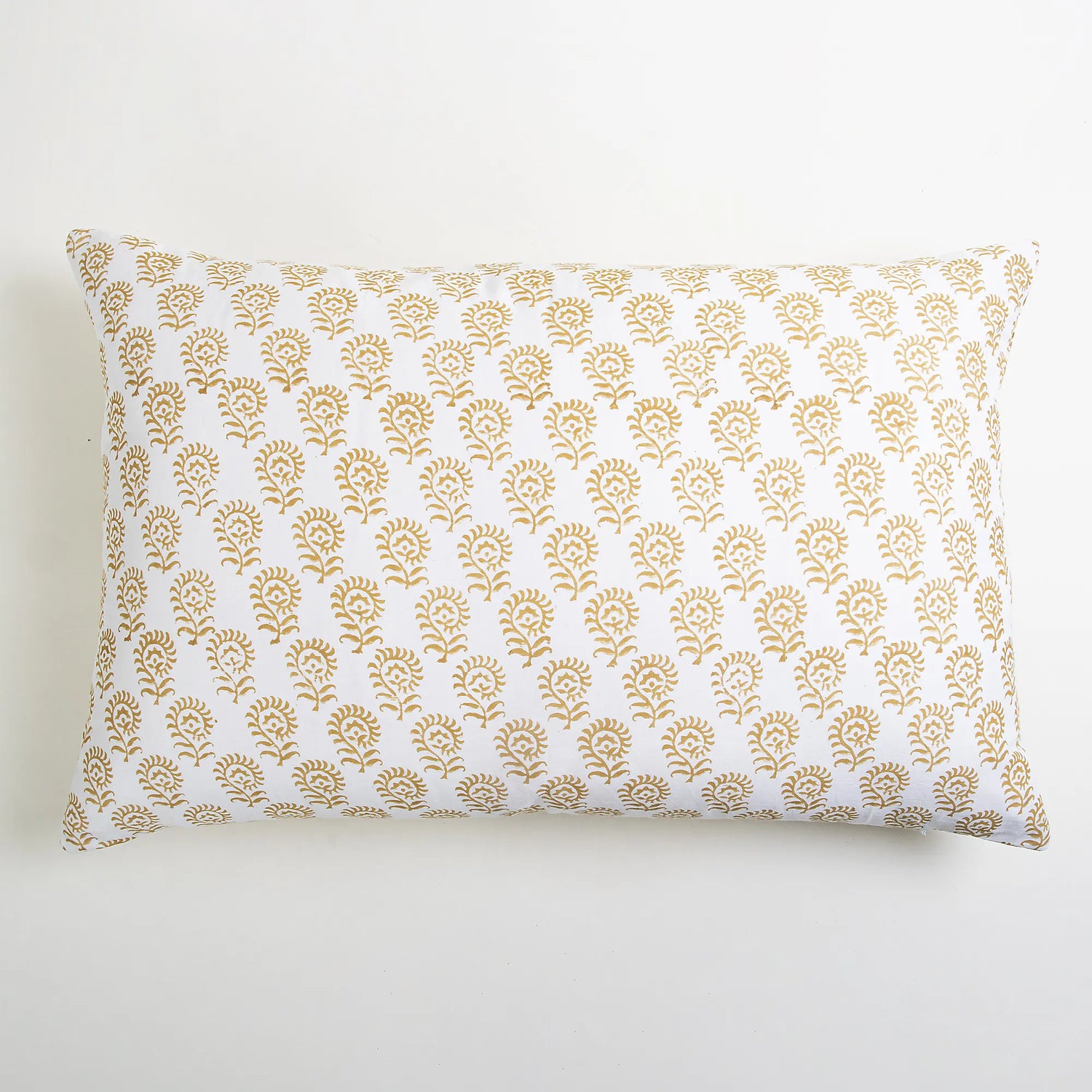 Yellow Flower Print Cotton Pillow Covers