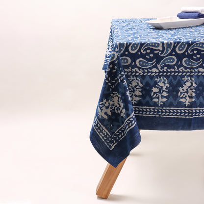 Paisley Hand Block Printed Cotton Dining Table Cover