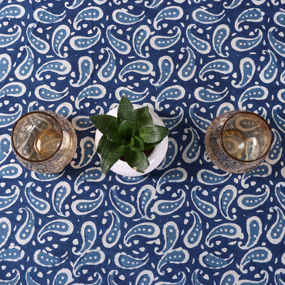 Paisley Hand Block Printed Cotton Dining Table Cover